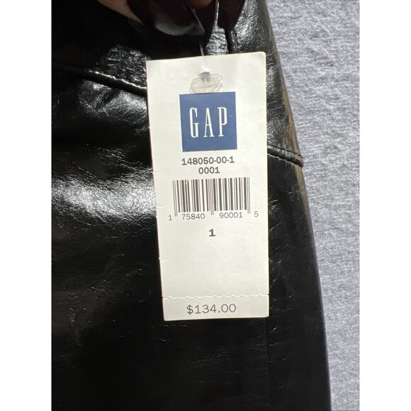 Vintage Gap Moto Genuine Leather Mini Skirt Womens Size 1 NWT $134 - Picture 6 of 14